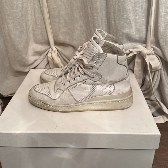 SAINT LAURENT SL24 HIGH TOP SNEAKERS - Picture 8 of 14